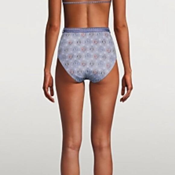 NWT$225 ZIMMERMANN Vitali High-Waist Halter Bikini Paisley Bottom Brief 2 (6-8) - Picture 6 of 16